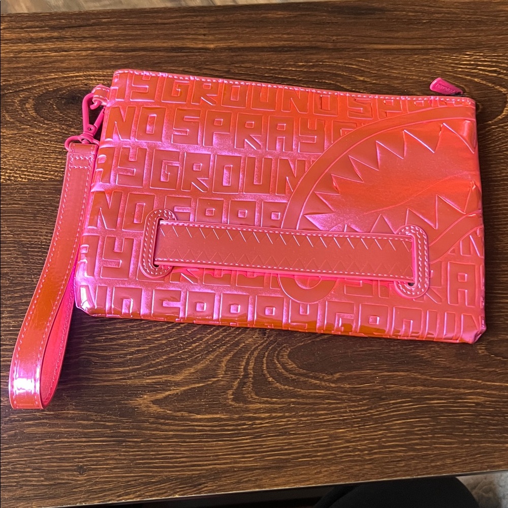 Sprayground Vibrant Pink Embossed Clutch - Picture 2 of 3